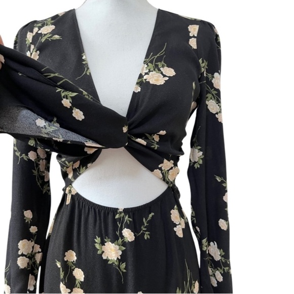 Reformation Floral Wrap Zircon Mini Dress Size 0 Contessa Tie Front Cocktail NWT - Picture 10 of 13